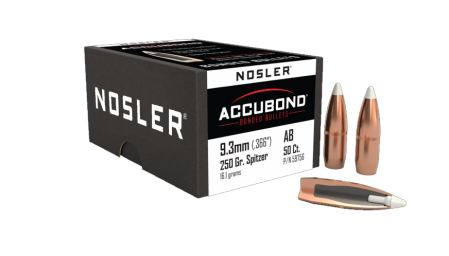 50 Ogives Nosler Accubond Calibre 9 3 Mm 366 250 Gr 16 20 G