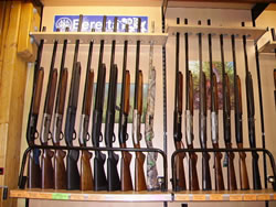 Fusils de chasse en magasin