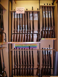Fusils de chasse en magasin