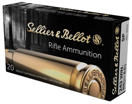 Boite de 20 cartouches SELLIER&BELLOT .243Win SP 100gr / 6,5g