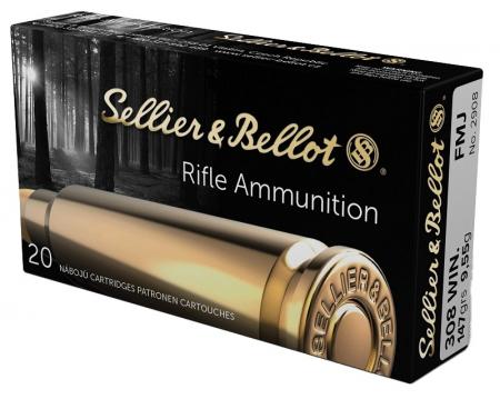 Boite de 20 cartouches SELLIER&BELLOT .308Win FMJ 147gr / 9,55g