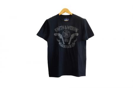 TEE SHIRT S&W BLACK 2 REVOLVERS