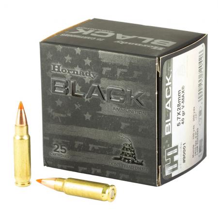 BOITE DE 25 CARTOUCHES HORNADY 5.7x28MM 40GR V-MAX BLACK *B*