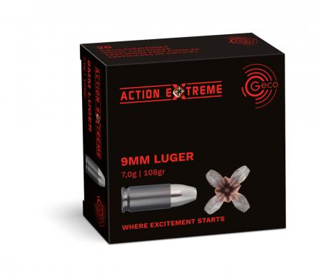 Boite de 20 cartouches GECO 9mm LUGER ACTION EXTREME EXPANSION 