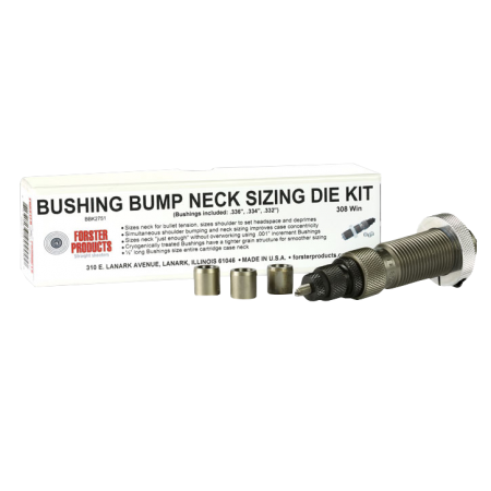 Bushing Bump Neck Sizing Die Kits, with 3 Neck Bushings