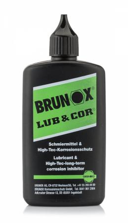 Lubrifiant Lub & Cor en bouteille 100 ml avec orifice goutte à goutte - Brunox