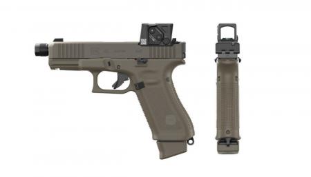 Pistolet Glock 45 Gen 5 A-CUT Hunter Edition 4" Fileté Cal 9x19mm + Viseur AIMPOINT COA 3.5 MOA