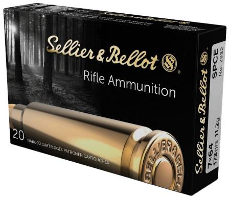 Boite de 20 cartouches SELLIER-BELLOT calibre 7 x 64 173 gr / 11,2 g SP