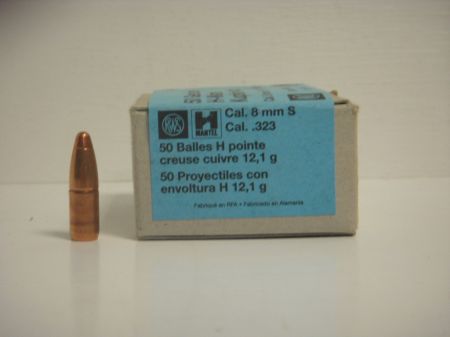 50 Ogives H RWS calibre 8 mm 187 gr / 12,10 g