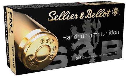 Boite de 50 cartouches SELLIER&BELLOT .357sig FMJ 140gr / 9,07g