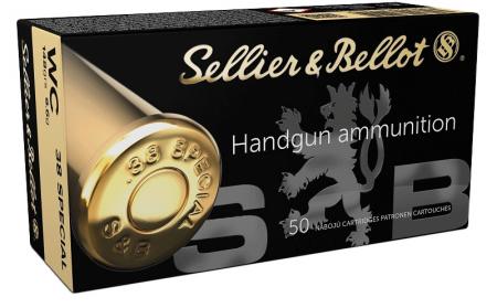 Boite de 50 cartouches SELLIER&BELLOT .38sp WC 148gr / 9,59g